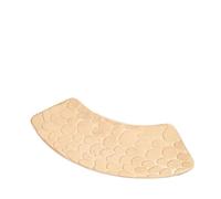 ZUGLQYSX Tappetino da Bagno Curvo Alfombra De Baño Curva Guijarros con Relieve For Pies, For, Antideslizante, Absorbente, For Inodoro Y Ducha(Khaki)