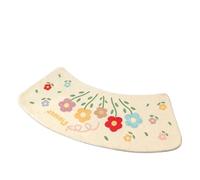 ZUGLQYSX Tappetino da Bagno Curvo Alfombrilla de Felpa con Forma Abanico for Ducha, Antideslizante, diseño Dibujos Animados, Absorbente Agua(Color 2,About 45x100cm)