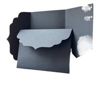 ZUGLQYSX Tarjeta Felicitacion Boda Sobre de papel for boda con diseño tarjeta bolsillo en blanco, invitación DIY(Grey)