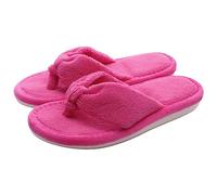 ZUGLQYSX Women Home Slippers Open Toes Cozy Fur Flip-flops Winter Indoor Flat Bottom Cloud Slipper Comfortable Shoes(Rose Red,40-41)