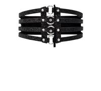 ZUGLQYSX Women's Decorative Stretch Belt Stylish Look With Dress Party Waist Cover Hollow Buckle para vestidos, jeans(L,Shiny Black)