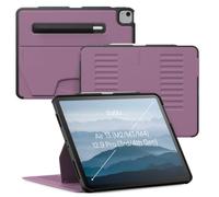 ZUGU CASE Funda Protector para iPad Air 13 (M4 2026/M3 2025/M2 2024) y Pro 12,9 (3.ª/4.ª Gen.), con 10 Ángulos de Visión Ajustables, Carga Inalámbrica del Stylus, Auto Reposo/Activación [Baya Morada]