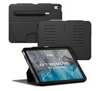 ZUGU Funda para iPad Air 11 (M4 2026 /M3 2025/M2 2024) & 5.ª/4.ª Generación (2022/2020) 10.9 Case Protector, 8 Ángulos de Visión Ajustables Magnéticos, Carga Inalámbrica del Apple Pencil [Negro]