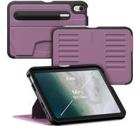 ZUGU Funda para iPad Mini 7 (A17 Pro) & 2021 iPad Mini 6 (7.ª/6.ª Generación 2024/2021), Delgada, 7 Ángulos Ajustables Magnéticos, Carga Inalámbrica Apple Pencil, Auto Reposo/Activación [Baya Morada]