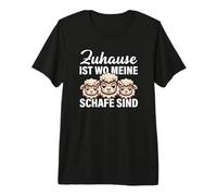 Zuhause ist Wo Meine Schafe Sind Ovejas Cordero Ovejas Camiseta Premium