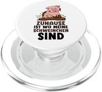 Zuhause ist Wo Meine Schweinchen Sind Granja Cerdo PopSockets PopGrip para MagSafe