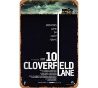 Zuhhgii 10 carteles de metal vintage de Cloverfield Lane, para bar, pub, cafetería, pared, cocina, baño, póster de karaoke, decoración retro, arte de lata de 8 x 12 pulgadas.
