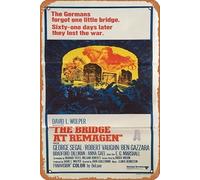 Zuhhgii Bridge At Remagen - Póster de película vintage de 1969, letrero de estaño, retro de película antigua, póster de metal, letrero de TV, bar, karaoke, cueva, hombre, decoración de pared, 8 x 12