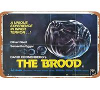 Zuhhgii Brood,The 1979 Vintage Movie Poster Vintage Tin Sign,Retro of Classic Old Film Poster Metal Sign TV Bar Karaoke Man Cueva Wall Decor 8 x 12 pulgadas