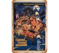 Zuhhgii Caravan Of Courage - An Ewok Adventure 1984 - Póster de película vintage de hojalata, póster de metal retro de película antigua, letrero de TV, bar, pared, club, restaurante, cueva de hombre