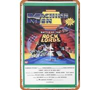 Zuhhgii Cartel de estaño retro de GOBOTS BATTLE OF THE ROCK LORDS Original Daybill Movie Poster Machine Men Movie Tin Sign Poster Retro Vintage Metal Classic Film and Television Poster Bar Club Movie