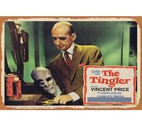 Zuhhgii Cartel de estaño vintage The TINGLER Lobby Card 6 Vincent Price William Castle Retro of Classic Old Film Poster Metal Sign TV Bar Man Cueva Wall Decor 8 x 12 pulgadas