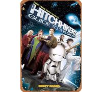 Zuhhgii Cartel de la película Vintage The Hitchhiker's Guide to the Galaxy, póster de estaño, póster de televisión, decoración de pared, arte para regalo, película, televisión, karaoke, cueva de