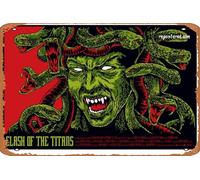 Zuhhgii Cartel de metal clásico clásico de Choque de Titanes para bar, pub, cafetería, pared, cocina, baño, karaoke, decoración del hogar, 20 x 30 cm
