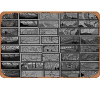 Zuhhgii Cartel de metal con diseño de ciudades mágicas y fantasía, diseño de arquitectura y arte conceptual, diseño de Crobuzon & Ship Thumbnails - 8 x 12 pulgadas, placa decorativa de pared