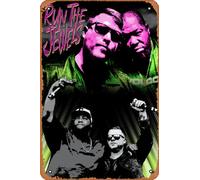 Zuhhgii Cartel de metal con diseño de dúo dinámico de Run The Jewels, divertido y vintage, para decoración de pared, para música, cafetería, bar, restaurante, supermercado, tienda, película, regalo