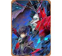 Zuhhgii Cartel de metal con diseño de videojuego de The Classic Arcade Persona 5 Game Wall Art Decor Tin Sign - 8 x 12 pulgadas