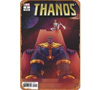 Zuhhgii Cartel de metal con personajes de cómics retro - Thanos (4ª serie) 2 Var B Comic Book NM - Póster de película para música, cafetería, bar, restaurante, supermercado, tienda de película