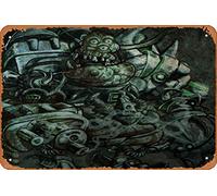 Zuhhgii Cartel de metal con texto en inglés "BLOOOP!!" Pop Culture Sci-fi Animals and Creatures - 8 x 12 pulgadas, aspecto vintage, póster decorativo para pared