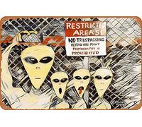 Zuhhgii Cartel de metal con texto en inglés "Out of this World Selfie in Abstract Pop Culture Sci-fi Animals and Creatures", 20.3 x 30.5 cm, diseño vintage