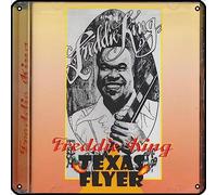 Zuhhgii Cartel de metal con texto "Texas Flyer" de Freddie King para decoración de pared con música rock vintage, letrero de lata para gimnasio, piscina, bar, baño, garaje, pub, póster de 12 x 12