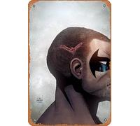 Zuhhgii Cartel de metal de dibujos animados retro clásico - Nightwing Knight Terrors TP - Cartel de estaño de anime novedoso arte retro decoración de pared para el hogar, puerta, jardín, bares