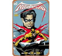 Zuhhgii Cartel de metal de dibujos animados retro clásico - Nightwing TP VOL 07 SHRIKE - Cartel de estaño de anime novedoso arte retro decoración de pared para el hogar, puerta, jardín, bares