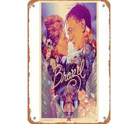 Zuhhgii Cartel de metal de la serie de películas de Brasil, vintage, retro, póster de película, póster de película clásica, decoración de pared, regalo para mujeres y hombres, 8 x 12 pulgadas.