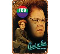 Zuhhgii Cartel de metal para pared con texto en inglés "Check It Out! with Dr. Steve Brule Movies", póster de celebridades, póster de película y televisión, regalo retro, karaoke, cueva, bar