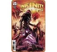 Zuhhgii Cartel de metal retro con diseño de Infinity Wars 1 Comic Book NM, cartel de metal de anime para música, cafetería, bar, restaurante, supermercado, tienda, película de regalo, 8 x 12 pulgadas