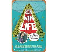 Zuhhgii Cartel de metal retro con texto en inglés «How to Win at Life by Cheating at Everything 1 Comic Book NM», cartel de película de anime para música, cafetería, bar, restaurante, supermercado