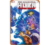 Zuhhgii Cartel de metal retro de anime con diseño de Hulk #25 de IMMORTAL HULK, póster de película para música, cafetería, bar, restaurante, supermercado, tienda, película, regalos, 8 x 12 pulgadas.