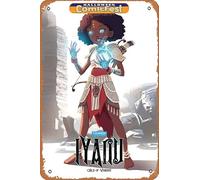 Zuhhgii Cartel de metal retro de anime - HCF 2019 IYANU CHILD OF WONDER CAPTER ONE - Cartel de metal de dibujos animados para música, cafetería, bar, restaurante, supermercado, tienda, película de