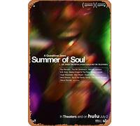 Zuhhgii Cartel de película Summer Of Soul (Questlove, Ray Barretto), letrero de estaño, cine y cine, 8 x 12 pulgadas, letrero de metal vintage para decoración del hogar, bar, pub, garaje, regalos