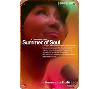 Zuhhgii Cartel de película Summer Of Soul (Questlove, Ray Barretto), letrero de estaño, cine y cine, 8 x 12 pulgadas, letrero de metal vintage para decoración del hogar, bar, pub, garaje, regalos