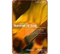 Zuhhgii Cartel de película Summer Of Soul (Questlove, Ray Barretto), letrero de estaño, cine y cine, 8 x 12 pulgadas, letrero de metal vintage para decoración del hogar, bar, pub, garaje, regalos