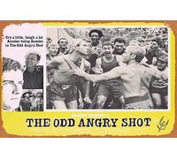 Zuhhgii Cartel retro de hojalata con texto en inglés "The ODD ANGRY SHOT Australian Lobby Card 5 Vietnam Graeme Blundell Retro of Classic Old Film Poster Metal Sign TV Bar Man Cave Wall Decor 8 x 12