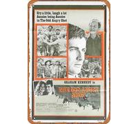 Zuhhgii Cartel retro de hojalata con texto en inglés "The ODD Angry Shot" de Graham Kennedy Bryan Brown "B" Retro of Classic Old Film Poster Metal Sign TV Bar Man Cave Wall Decor 8 x 12 pulgadas