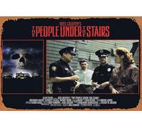 Zuhhgii Cartel retro de hojalata con texto en inglés "The People Under the Stairs", tarjeta original del vestíbulo 8 Wes Craven Brandon Adams, póster retro de película antigua, cartel de metal