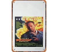 Zuhhgii Cartel retro de hojalata The Last Boy Scout, póster de la película italiana Locandina, Bruce Willis, retro, de película antigua, póster de metal, letrero de TV, bar, cueva, decoración de pared