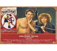 Zuhhgii Cartel retro de hojalata The Main Event, tarjeta de vestíbulo, 6 Barbra Streisand Ryan O'Neal Retro of Classic Old Film Poster Metal Sign TV Bar Man Cave Wall Decor 8 x 12 pulgadas