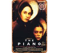 Zuhhgii Cartel retro de hojalata The Piano Original Movie Progam Herald Jane Campion Holly Hunter Retro of Classic Old Film Poster Metal Sign TV Bar Man Cave Wall Decor 8 x 12 pulgadas
