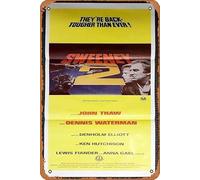 Zuhhgii Cartel retro de hojalata The SWEENEY 2, póster original de la película Daybill Dennis Waterman John Thaw, retro de película antigua, póster de metal, letrero de TV, bar, cueva, decoración de