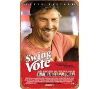 Zuhhgii Cartel vintage de película Swing Vote de estaño, póster de televisión, decoración de pared, arte para regalo, cine, televisión, karaoke, cueva de hombre, bares musicales, cafeterías, bares