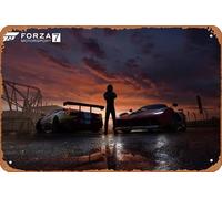 Zuhhgii Forza Motorsport 7 4K Game - Póster de pared vintage para habitaciones, cocinas, dormitorios, oficinas, bares, cafeterías, clubes, restaurantes, granjas, pubs, decoración de pared, letrero de