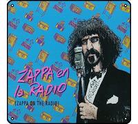 Zuhhgii Frank Zappa - Letrero de metal con texto en inglés "Zappa En La Radio" (zappa On The Radio) - Cartel de metal vintage con música rock para decoración de pared, cueva de hombre, para gimnasio