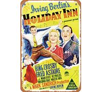 Zuhhgii Holiday Inn (Bing Crosby, Marjorie Reynolds) - Póster de película de estaño, cine y teatro, 8 x 12 pulgadas, letrero de metal vintage para decoración del hogar, bar, pub, garaje, regalos