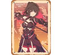 Zuhhgii Honkai Impact Raiden Mei Impact Class - Póster de juego de rol de anime Art Deco - 8 x 12 pulgadas
