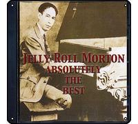 Zuhhgii Jelly Roll Morton - Absolutely The Best - Letreros de metal vintage con música rock, decoración de pared, letrero de lata para gimnasio, piscina, bar, baño, garaje, pub, póster de 12 x 12