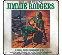 Zuhhgii Jimmie Rodgers - Letrero de metal con texto en inglés "The Very Best Of Jimmie Rodgers", estilo vintage, música rock, decoración de pared, letrero de lata para gimnasio, piscina, bar, baño